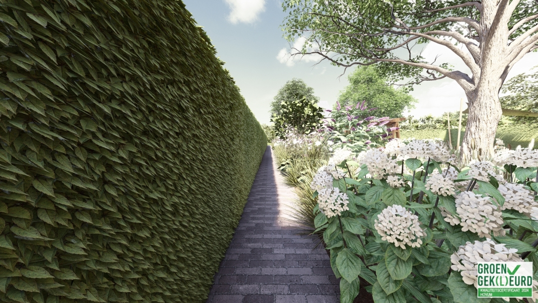 tuin betonklinkers oprit zwembad tuin